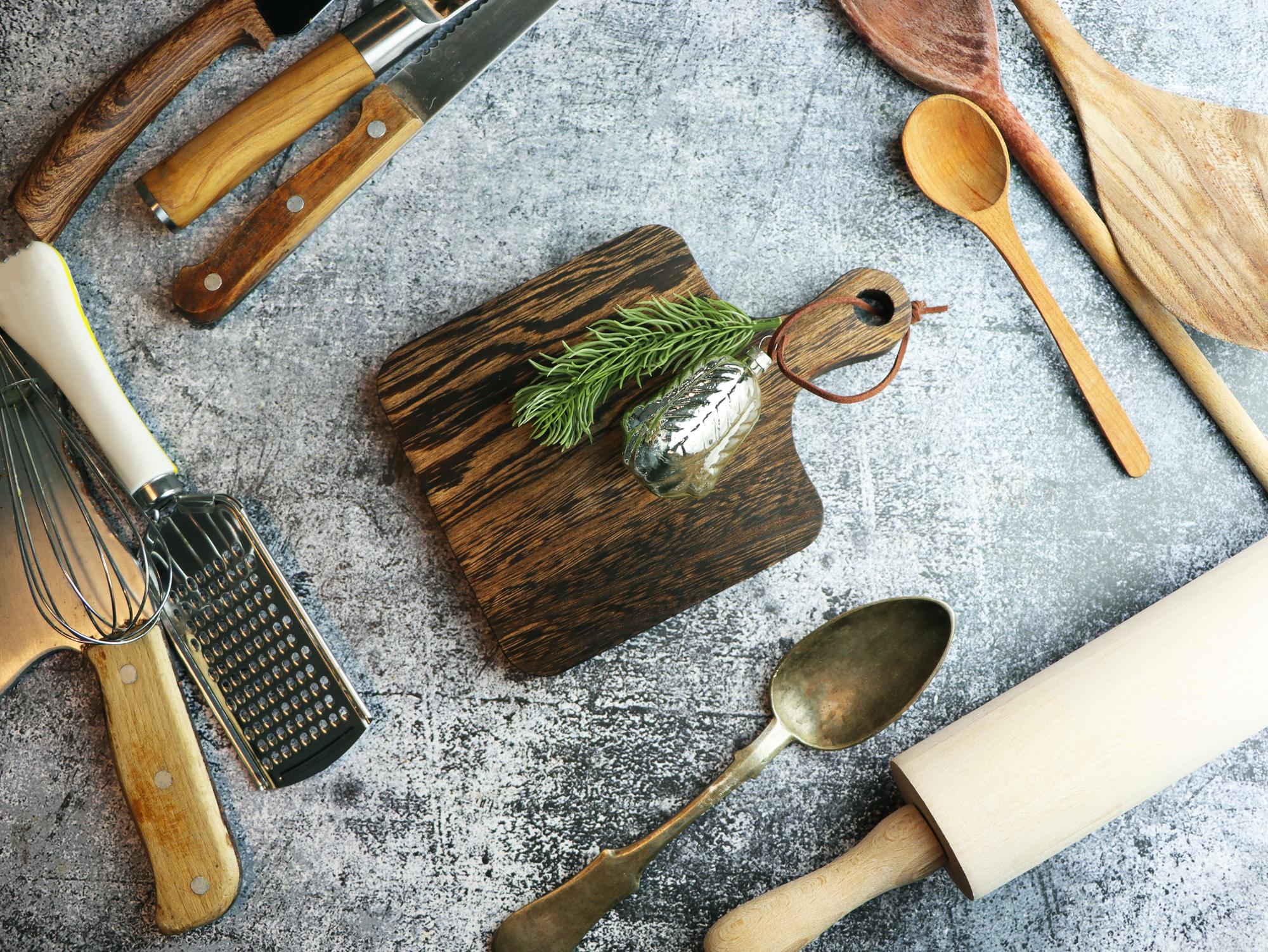 Workshop setup with utensils and ingredients